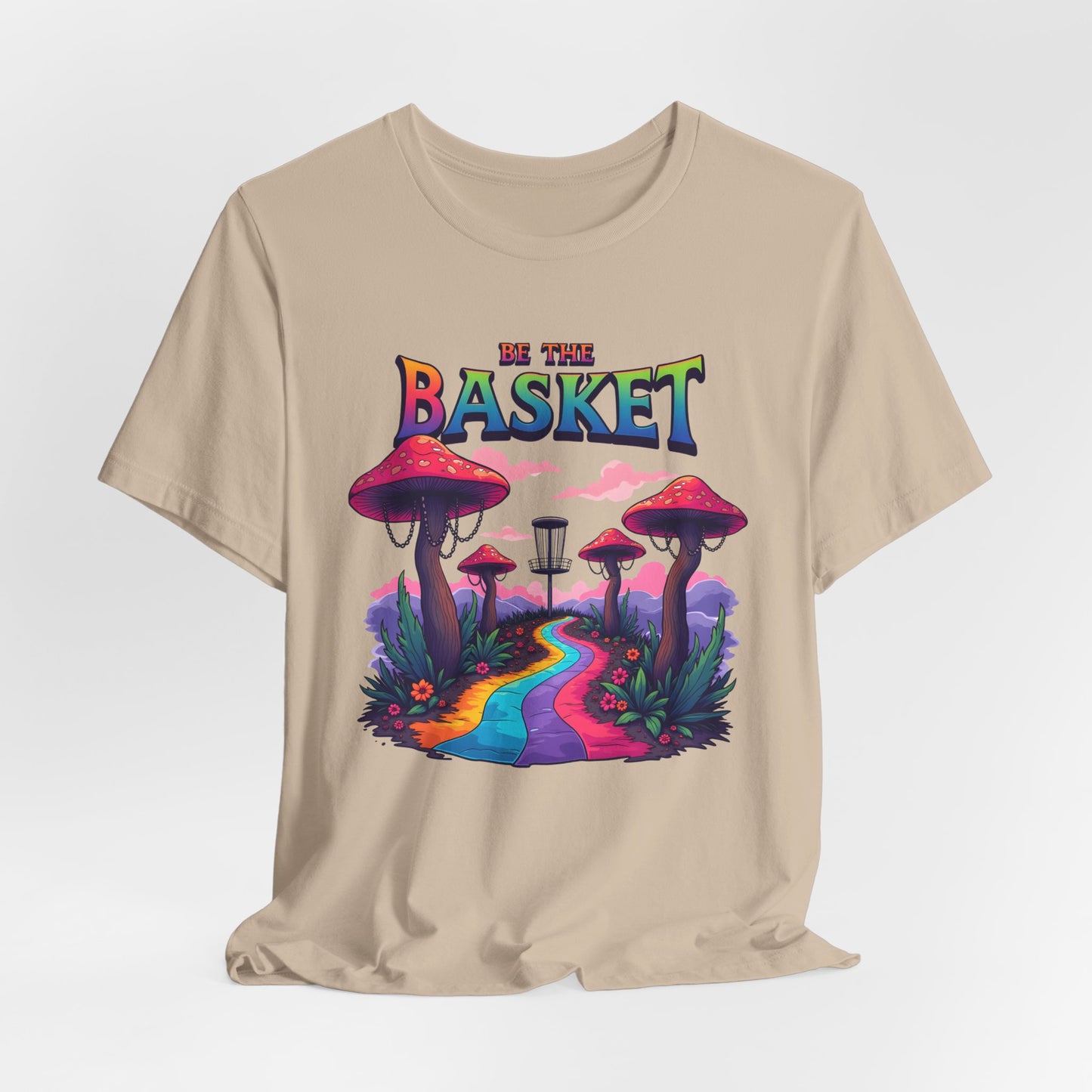 BE THE BASKET Disc Golf Mushroom 2 Unisex T-Shirt, Disc Golf Shirt