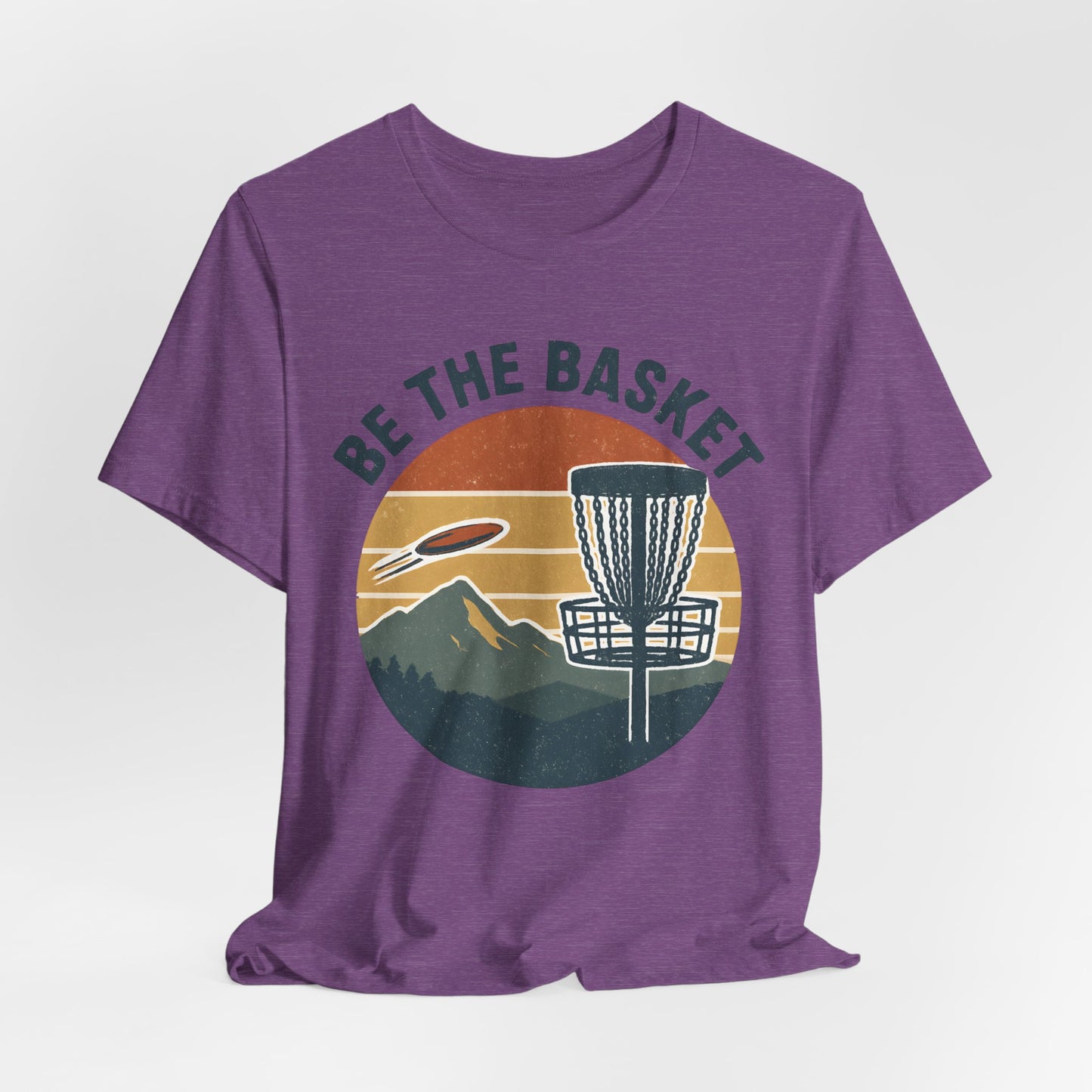 BE THE BASKET Disc Golf Basket Retro Distressed 2, Unisex T-Shirt