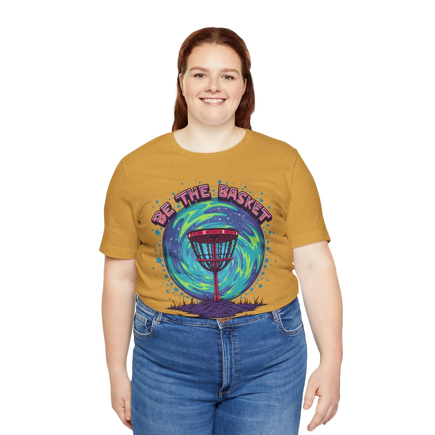 BE THE BASKET Psychedelic Design 10, Unisex T-Shirt, Disc Golf Shirt