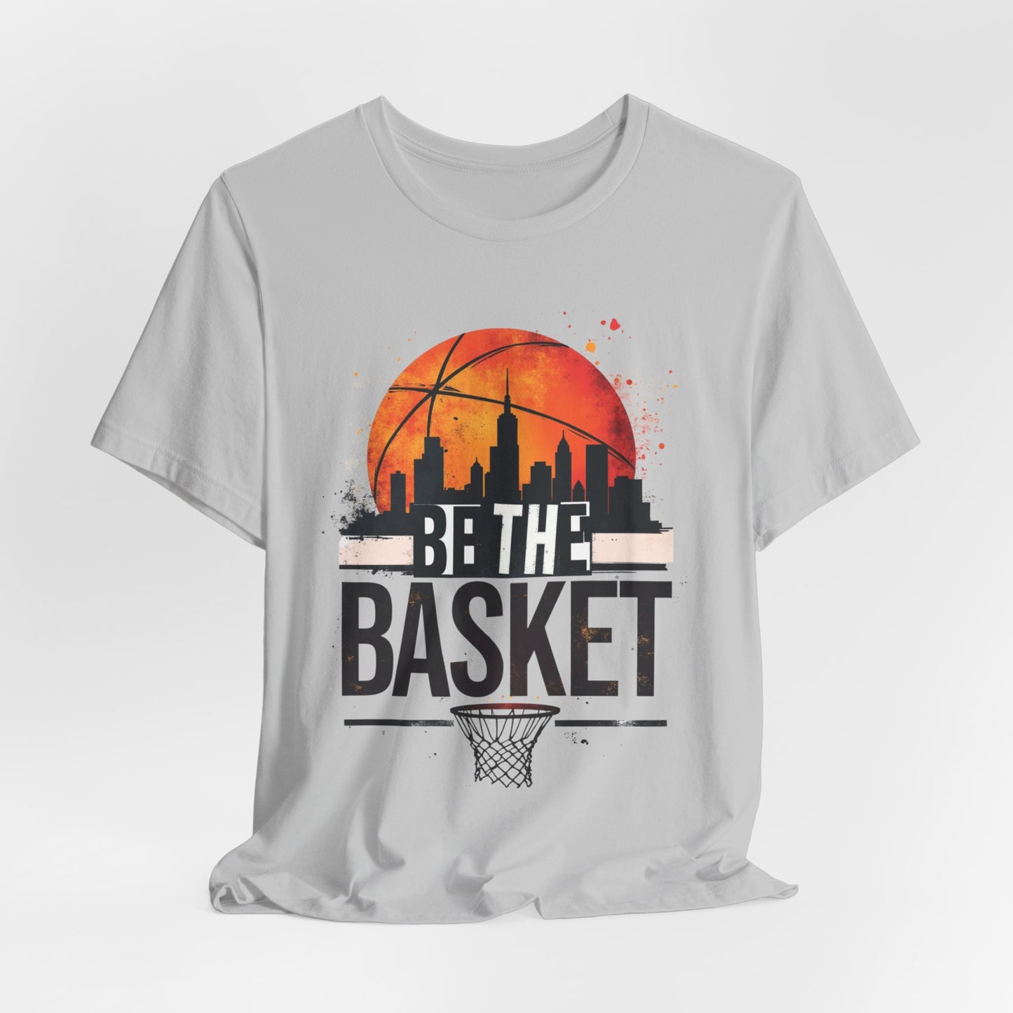 BE THE BASKET Basketball Skyline Sunset 4, Basketball Unisex T-Shirt