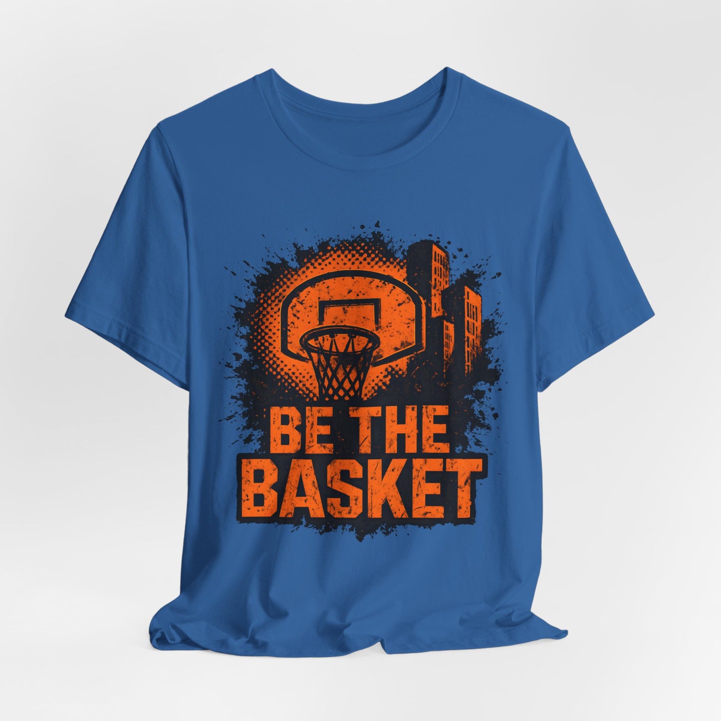 BE THE BASKET Basketball Goal Distressed Orange, Basketball Unisex T-Shirt