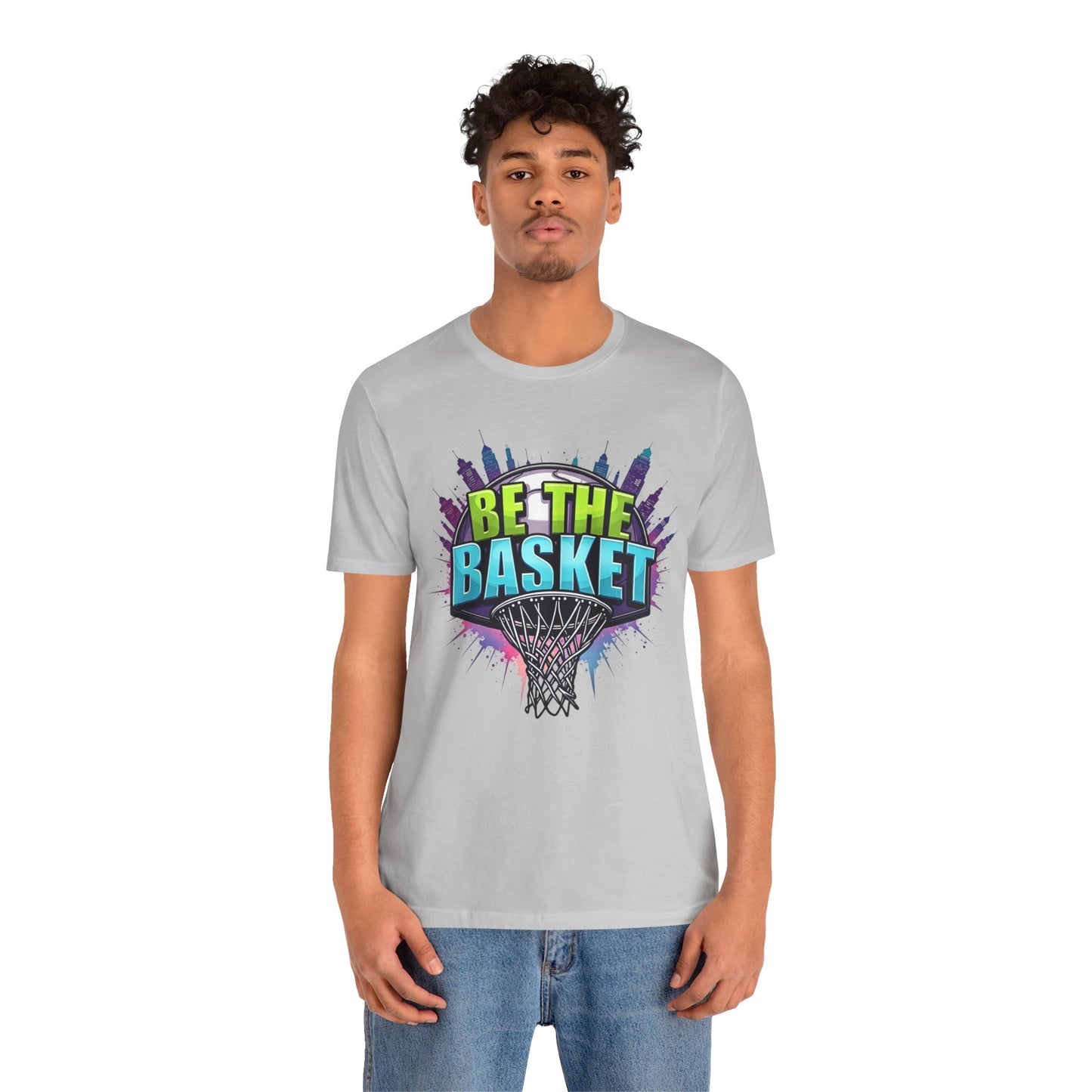 BE THE BASKET Skyline 3 Basketball Unisex T-Shirt, Basketball Shirt