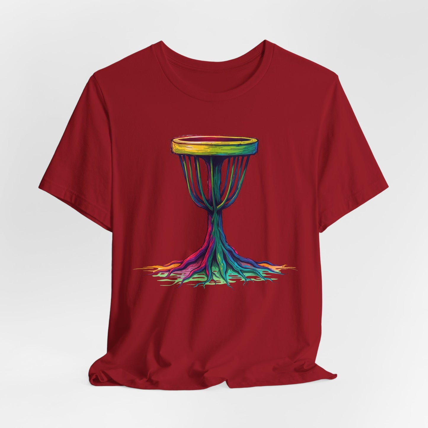 Disc Golf Tree of Life Design 1 Unisex T-Shirt, Happy Feel-Good Disc Golf Shirt