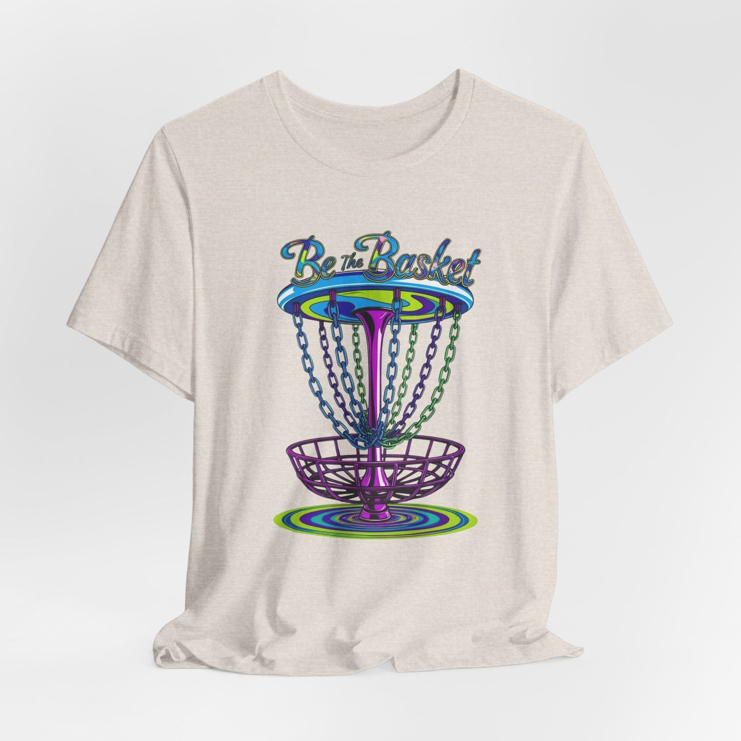 BE THE BASKET Psychedelic Disc Golf Basket Design 6, Unisex T-Shirt, Disc Golf Shirt