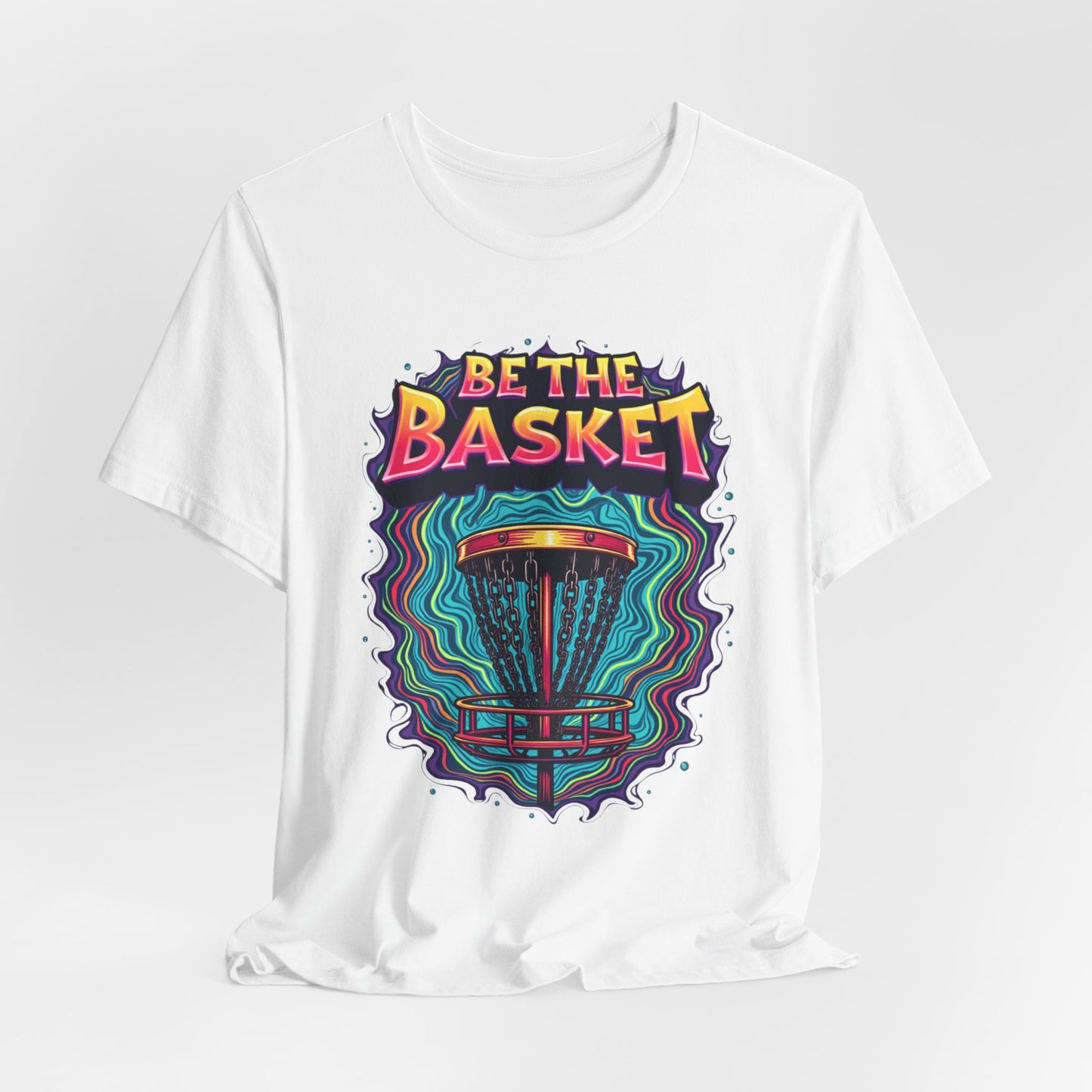 BE THE BASKET Psychedelic Design 4, Unisex T-Shirt, Disc Golf Shirt