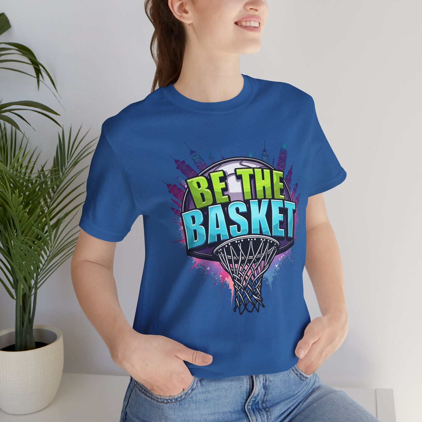 BE THE BASKET Skyline 3 Basketball Unisex T-Shirt, Basketball Shirt
