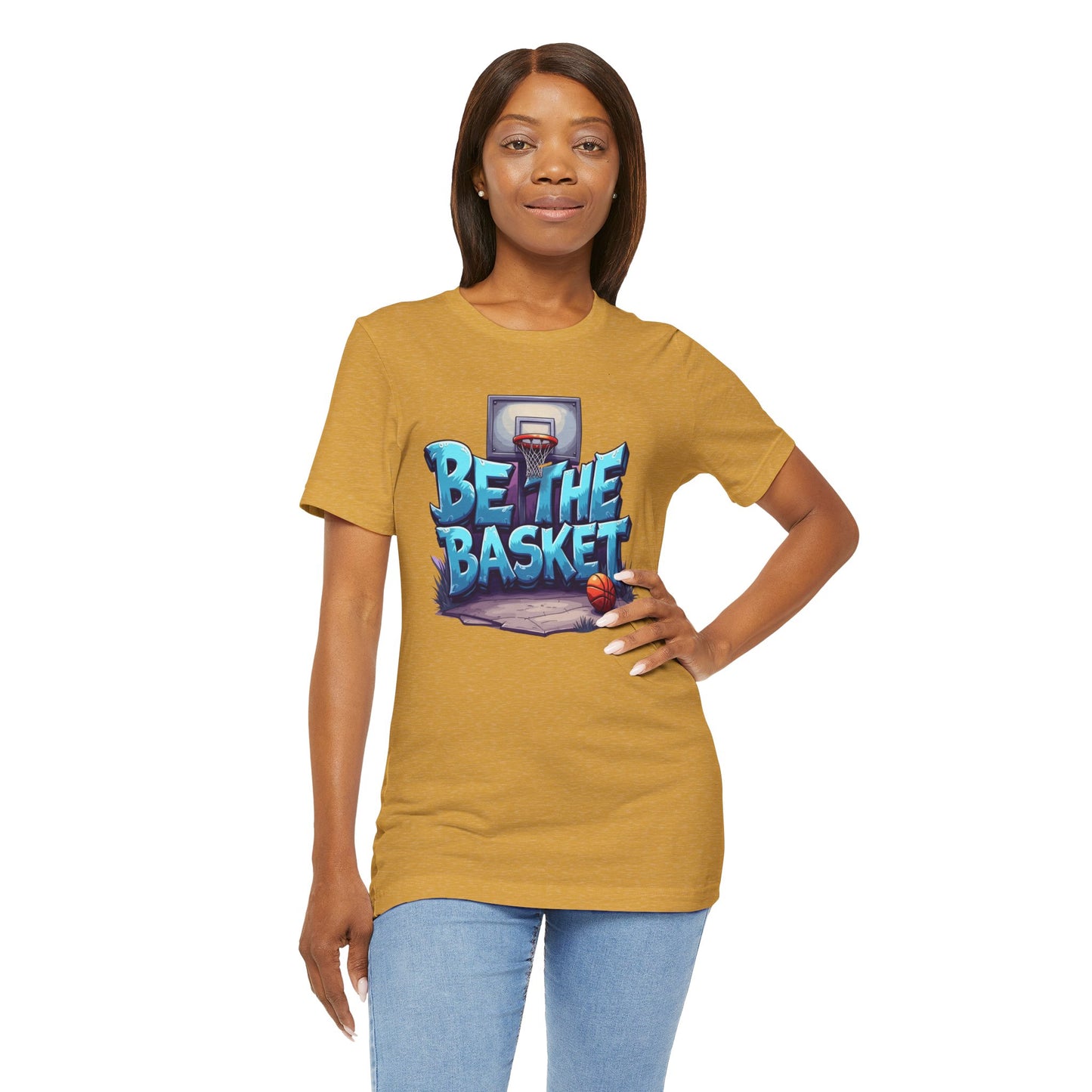 BE THE BASKET Basketball Graffiti Design 1 , Unisex T-Shirt, Basketball T-Shirt