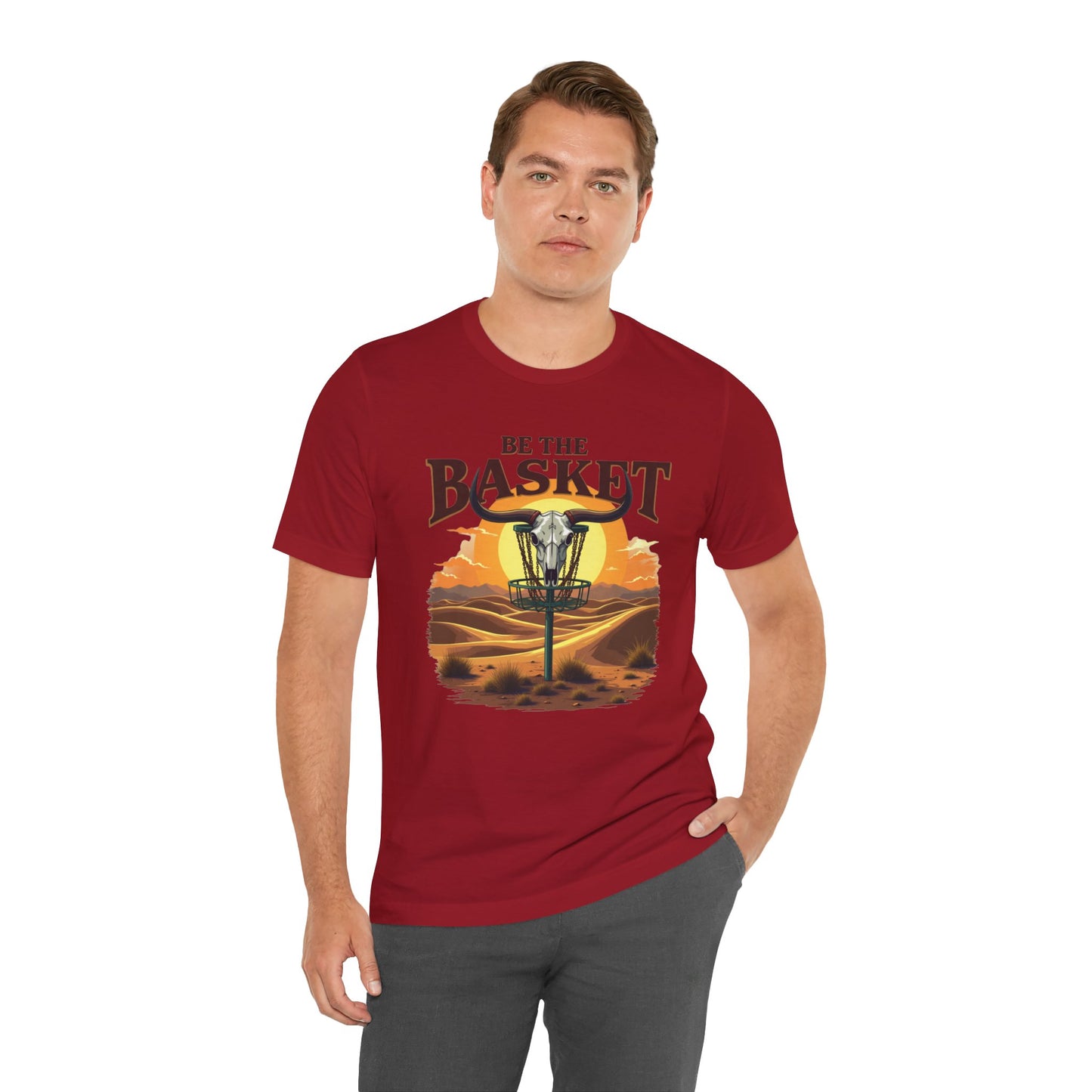 BE THE BASKET Desert Design Unisex T-Shirt, DISC GOLF SHIRT