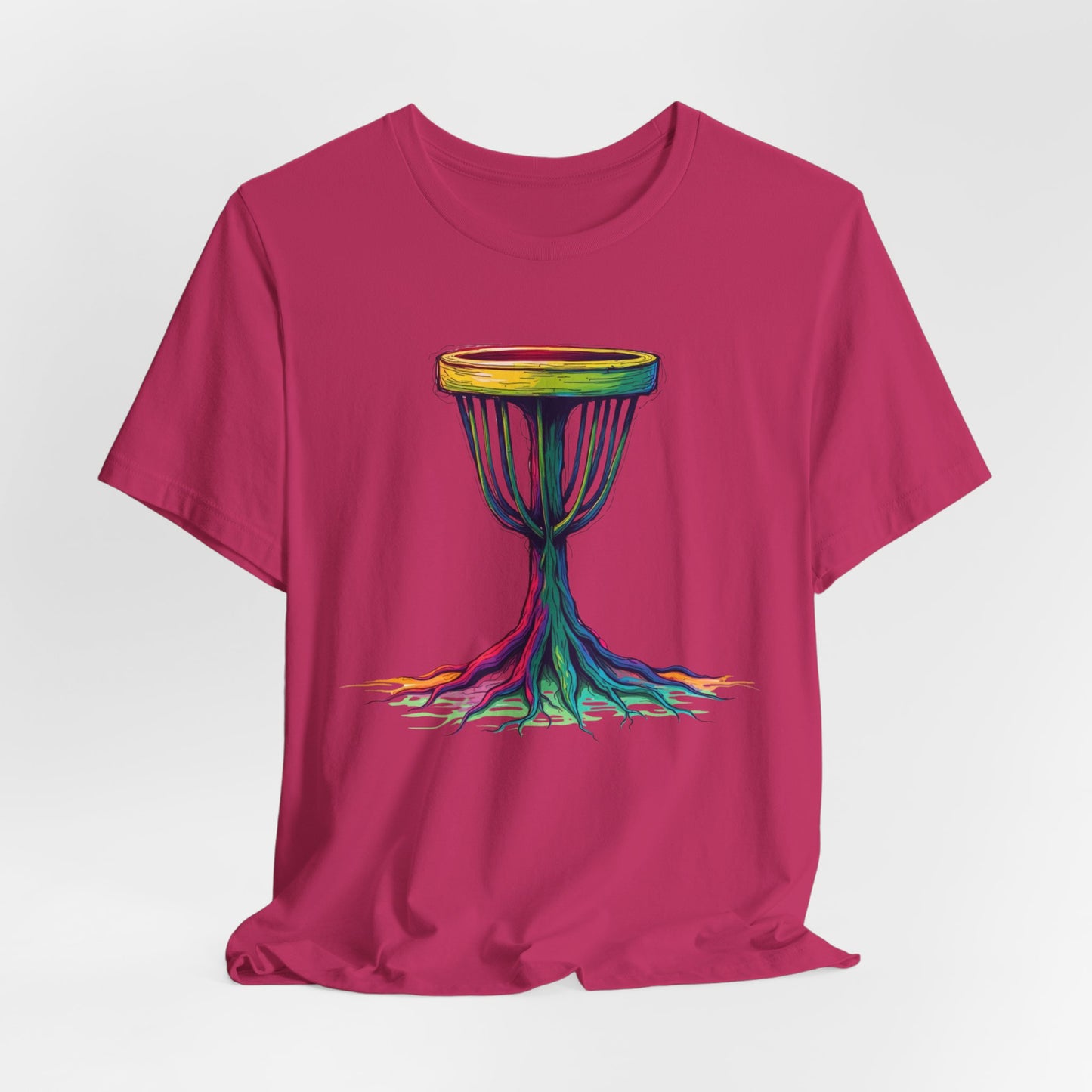 Disc Golf Tree of Life Design 1 Unisex T-Shirt, Happy Feel-Good Disc Golf Shirt