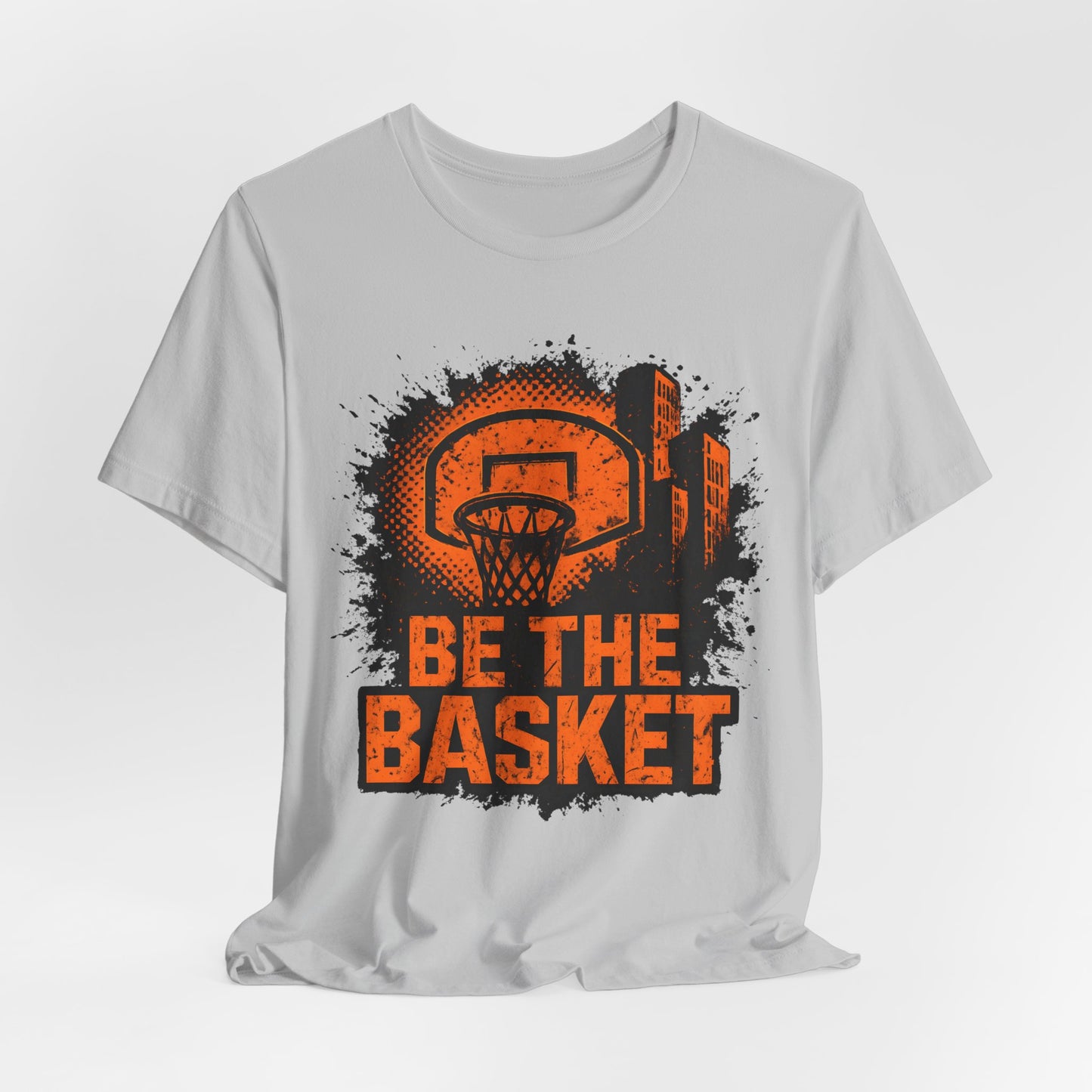 BE THE BASKET Basketball Goal Distressed Orange, Basketball Unisex T-Shirt