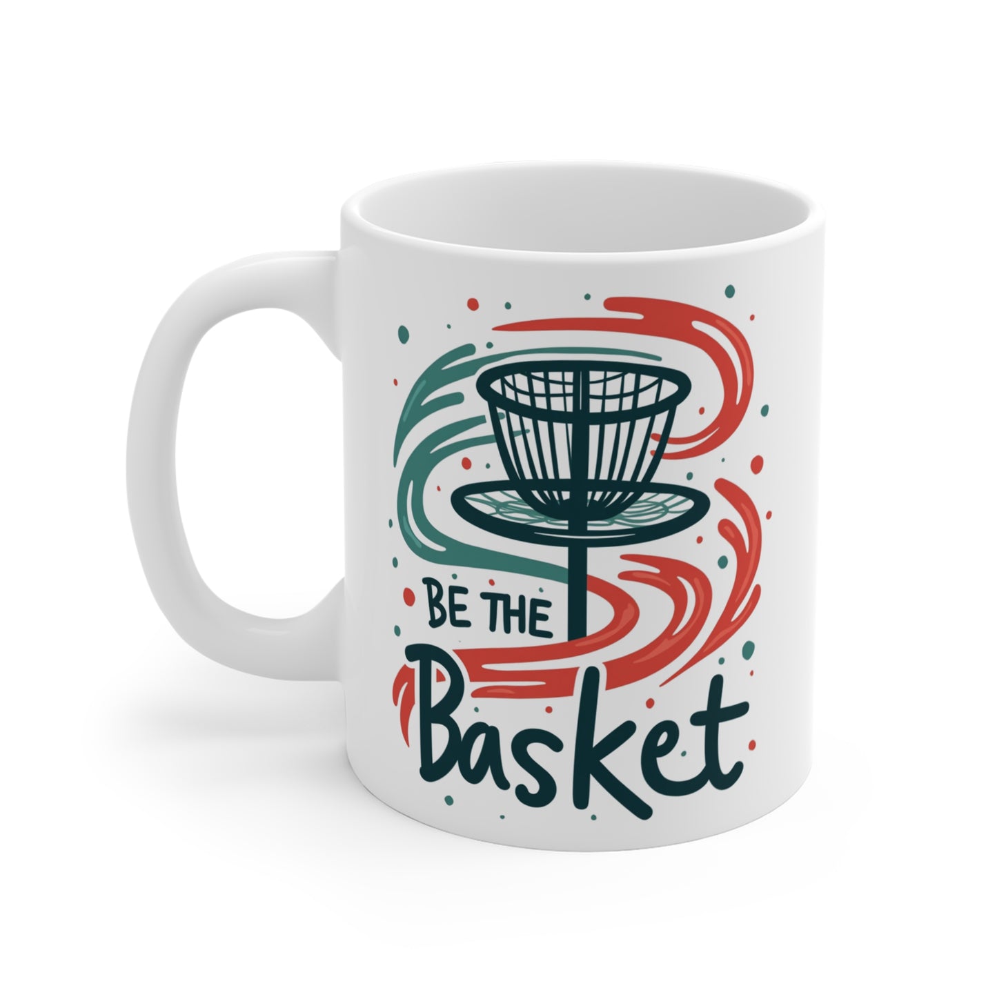 BE THE BASKET Disc Golf Mug Swirl Basket Design Mug