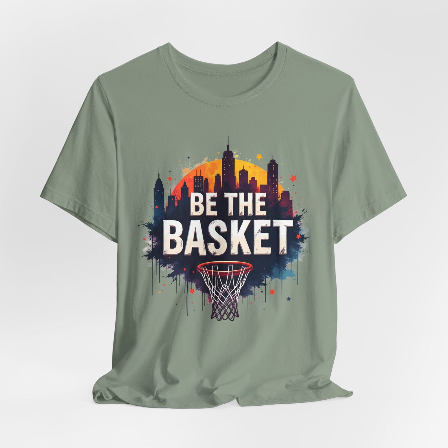 BE THE BASKET Skyline 2 Basketball Unisex T-Shirt, Basketball Shirt