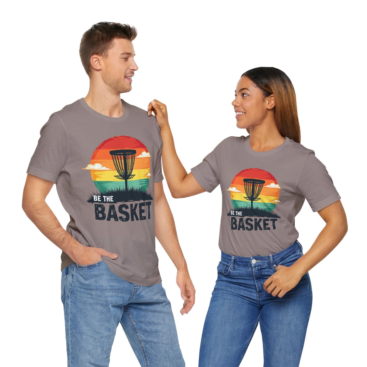 BE THE BASKET Disc Golf Retro 5, Unisex T-Shirt, Disc Golf Shirt