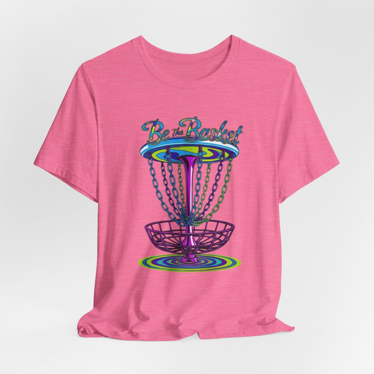 BE THE BASKET Psychedelic Disc Golf Basket Design 6, Unisex T-Shirt, Disc Golf Shirt