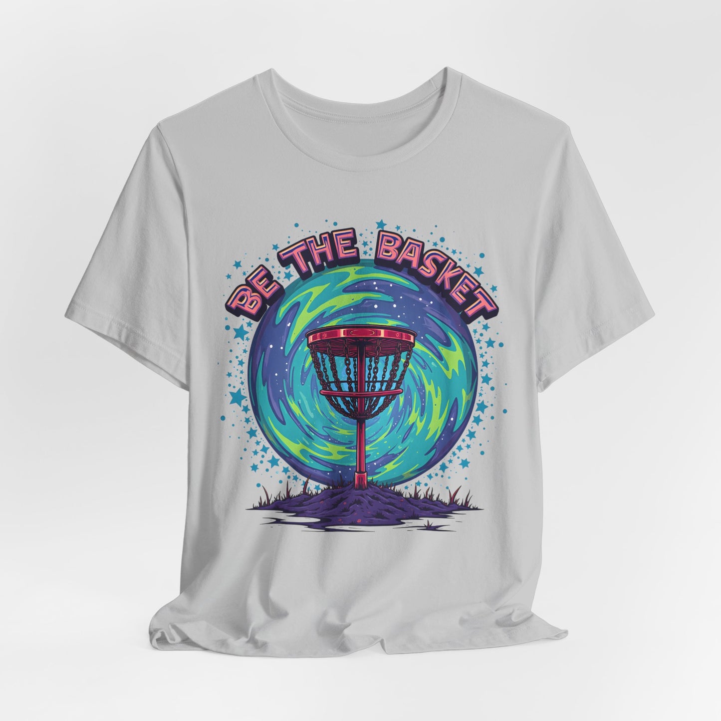 BE THE BASKET Psychedelic Design 10, Unisex T-Shirt, Disc Golf Shirt