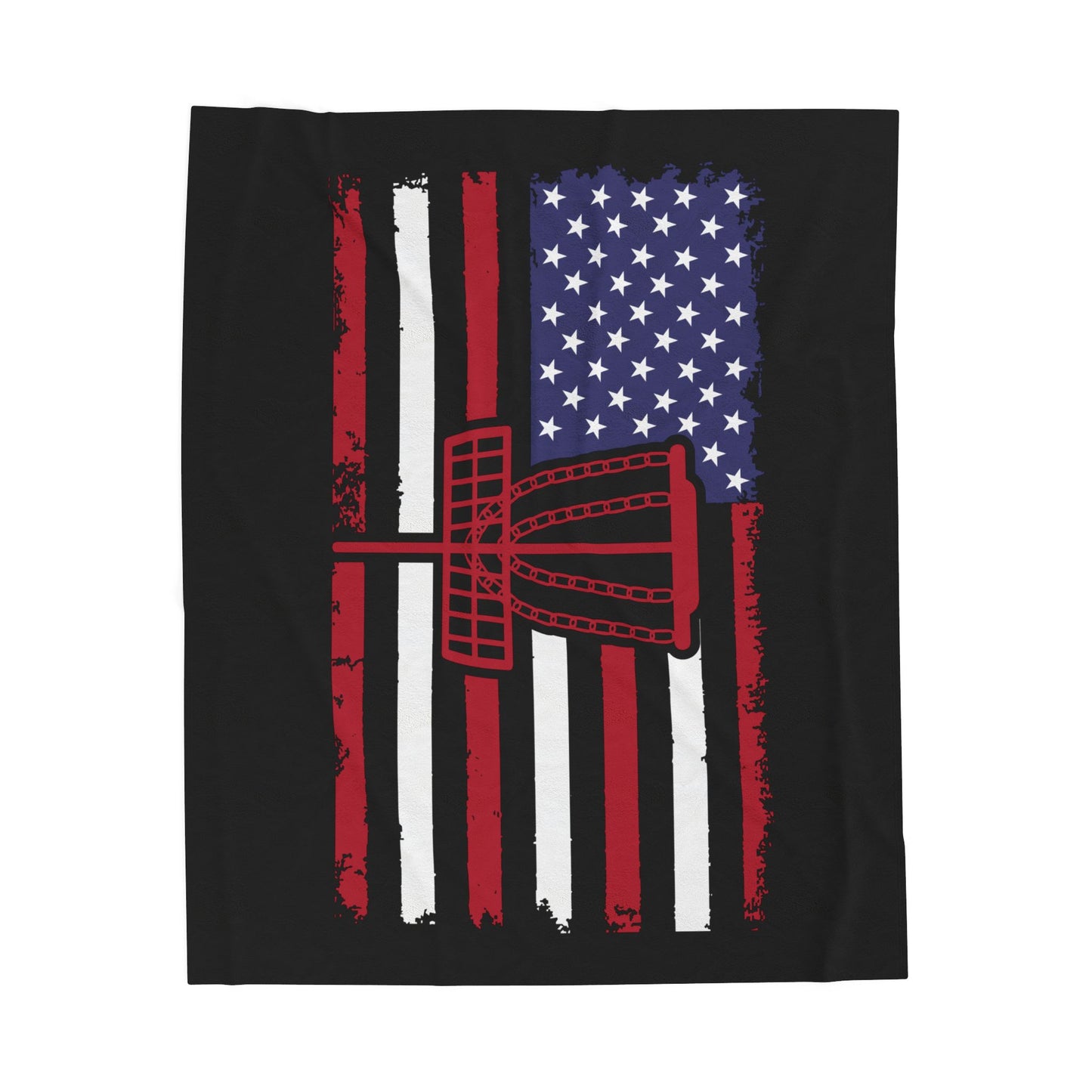 PATRIOTIC DISC GOLF Velveteen Plush Disc Golf Blanket