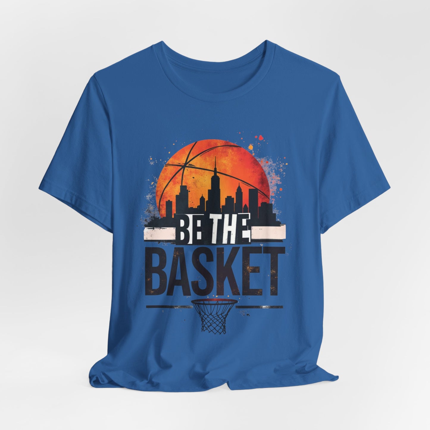 BE THE BASKET Basketball Skyline Sunset 4, Basketball Unisex T-Shirt