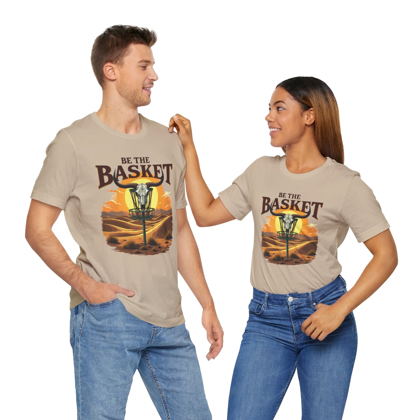 BE THE BASKET Desert Design Unisex T-Shirt, DISC GOLF SHIRT
