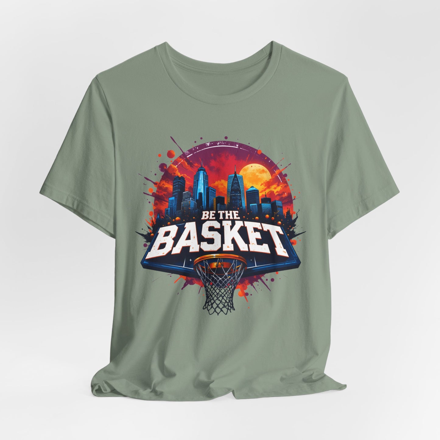 BE THE BASKET Basketball Goal Skyline , Basketball Unisex T-Shirt