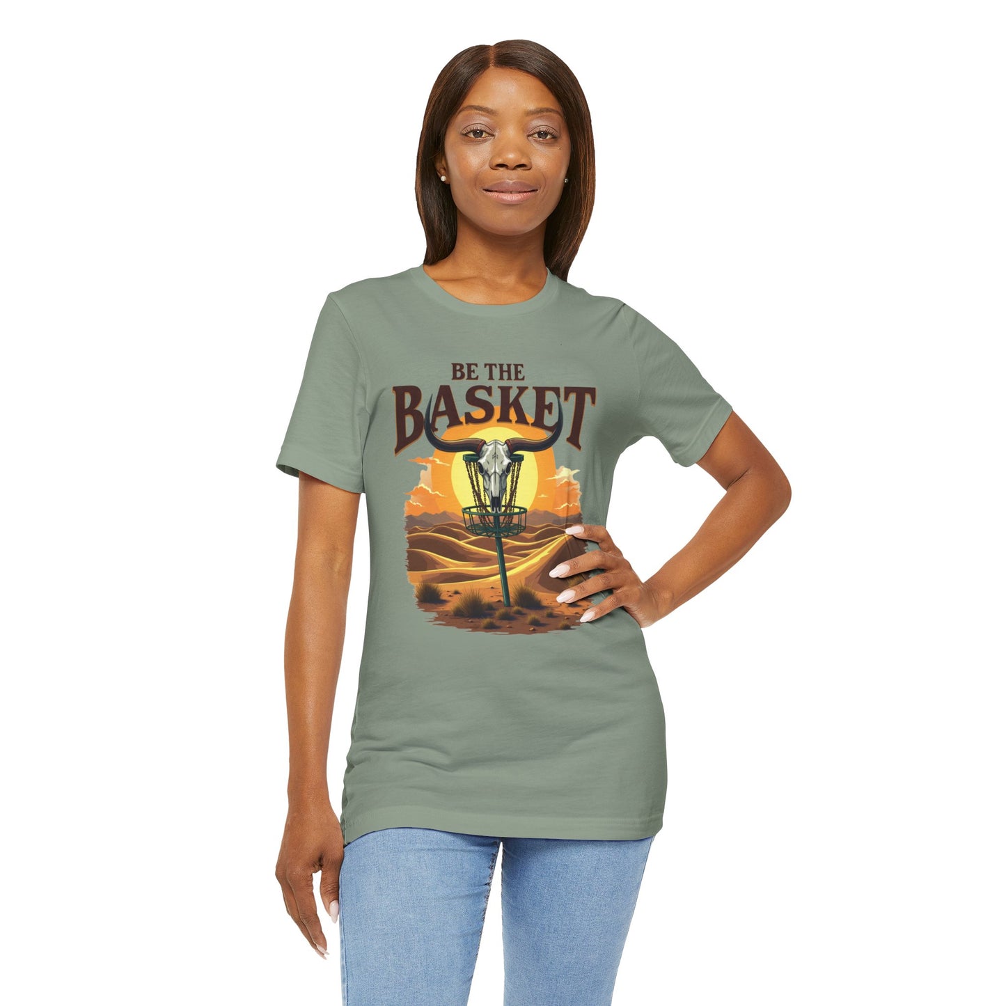 BE THE BASKET Desert Design Unisex T-Shirt, DISC GOLF SHIRT