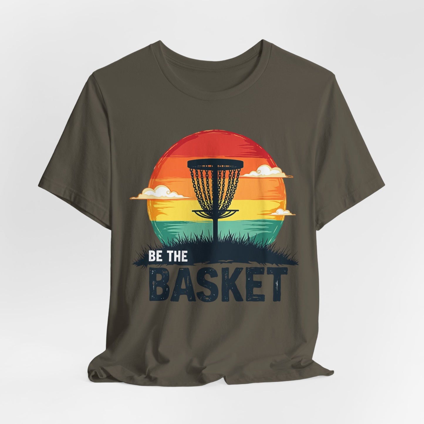 BE THE BASKET Disc Golf Retro 5, Unisex T-Shirt, Disc Golf Shirt