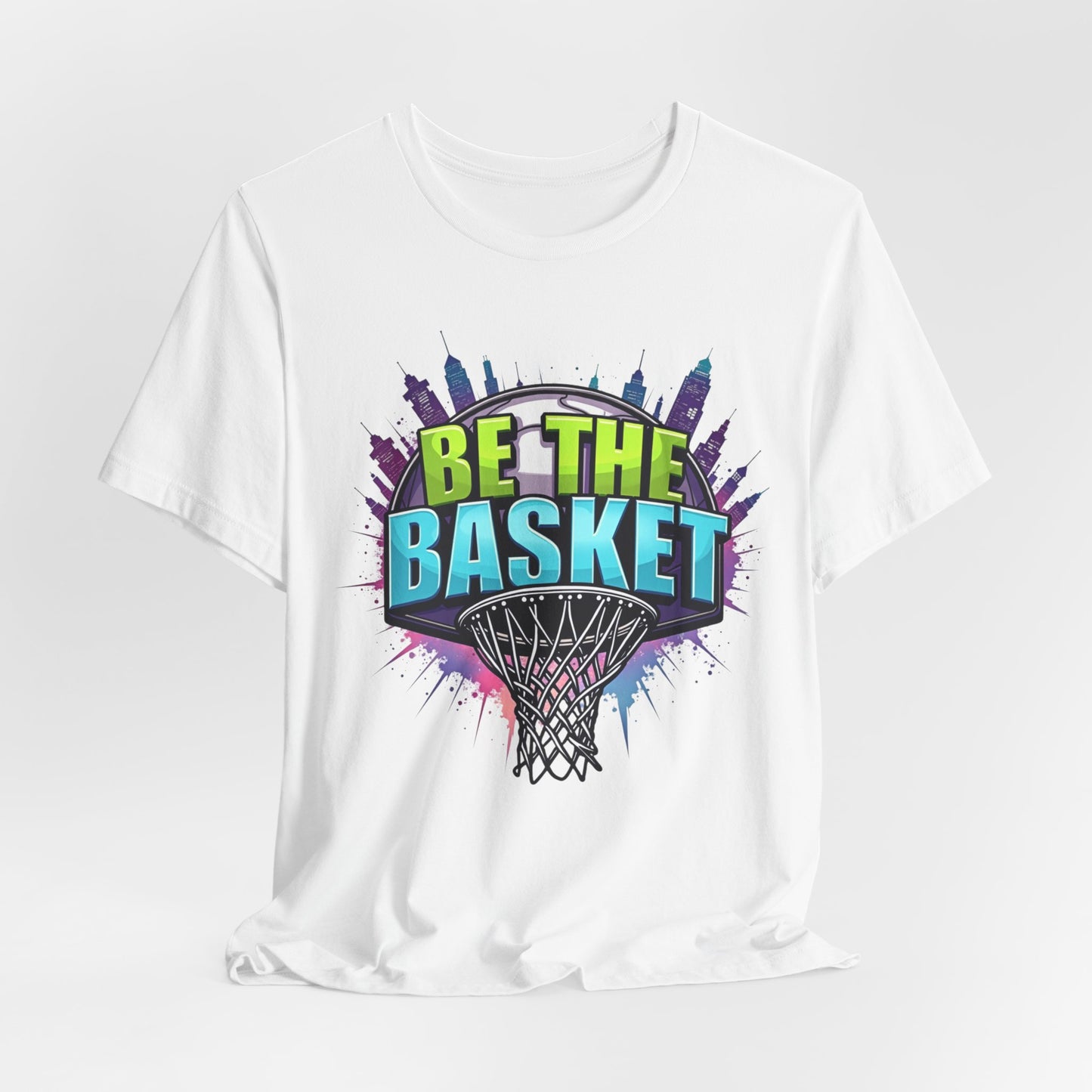 BE THE BASKET Skyline 3 Basketball Unisex T-Shirt, Basketball Shirt