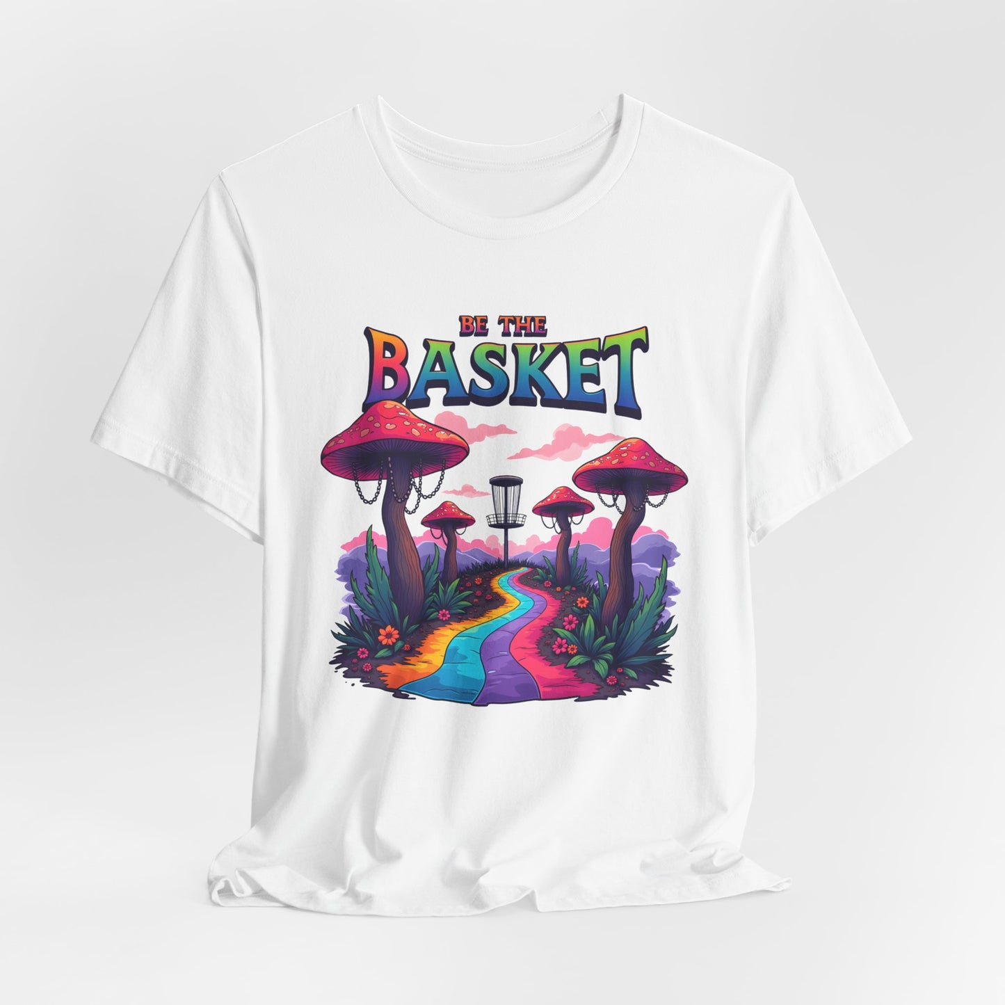 BE THE BASKET Disc Golf Mushroom 2 Unisex T-Shirt, Disc Golf Shirt
