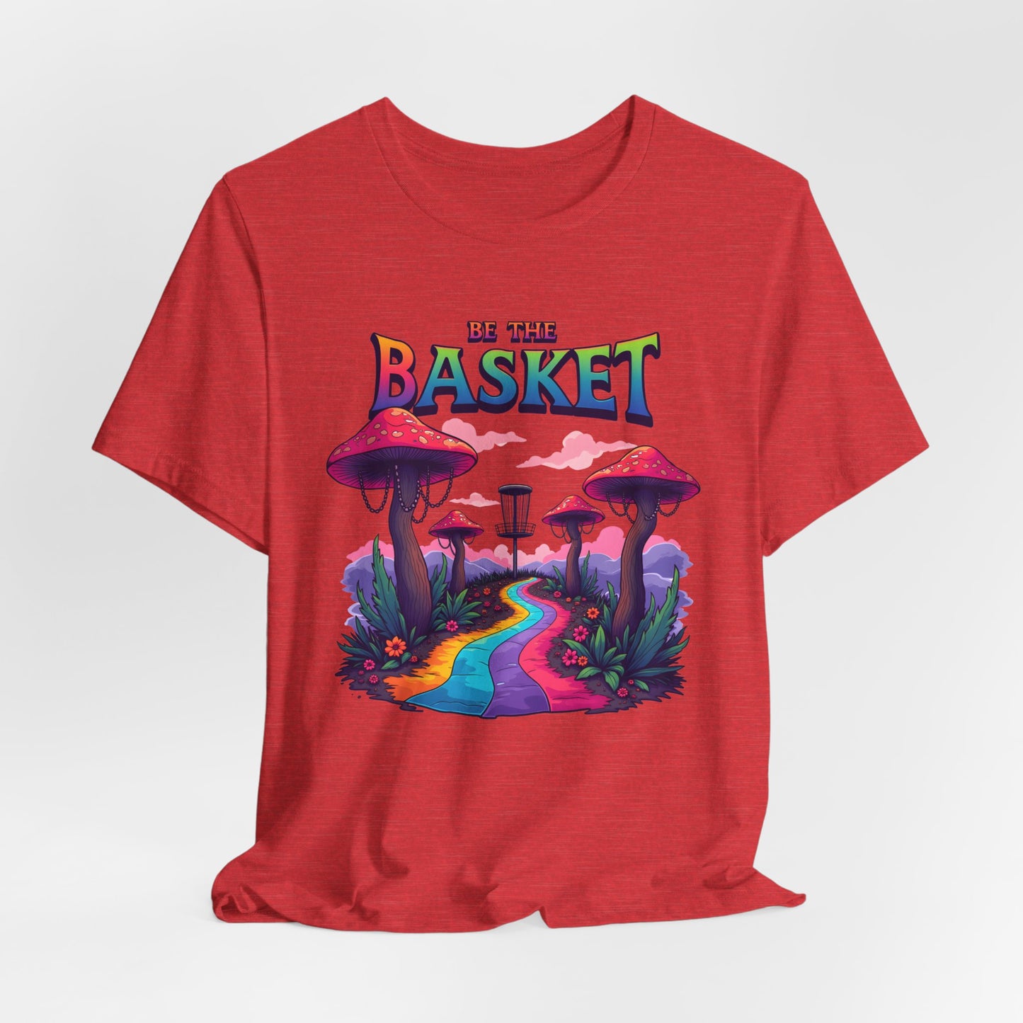 BE THE BASKET Disc Golf Mushroom 2 Unisex T-Shirt, Disc Golf Shirt