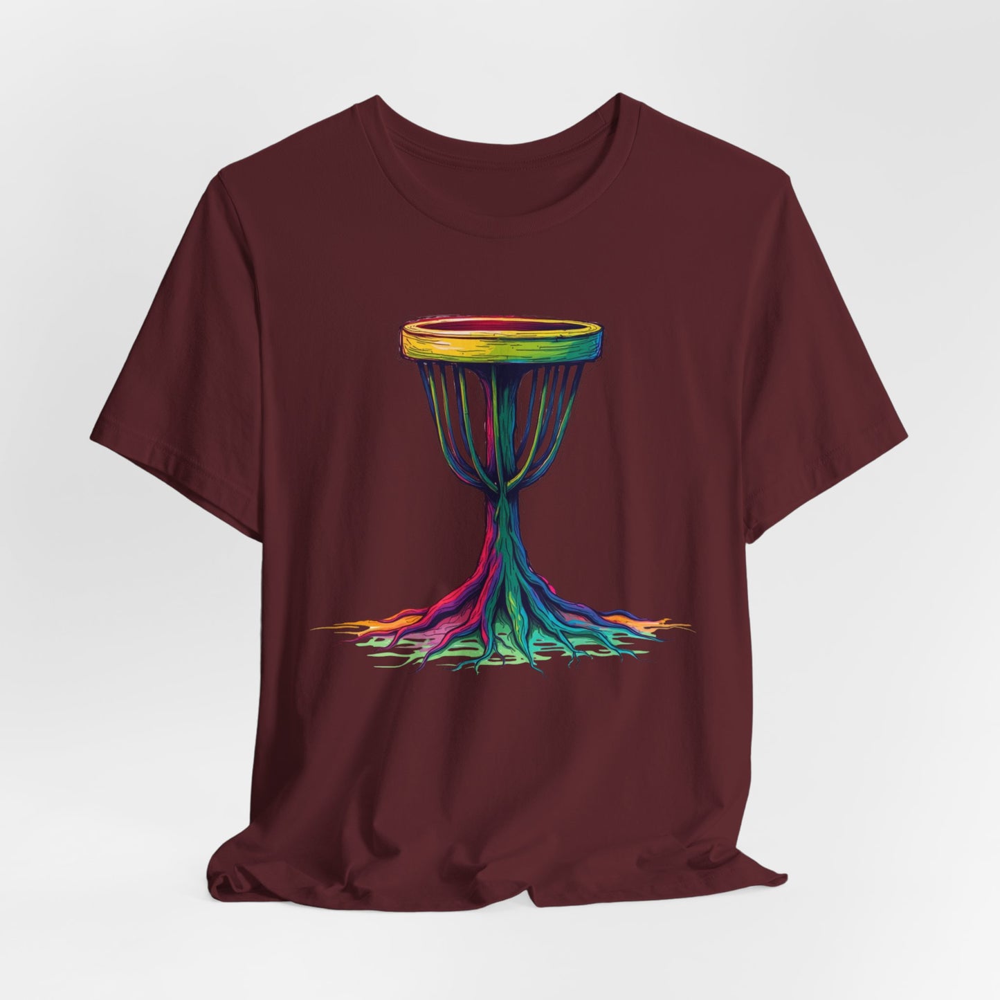 Disc Golf Tree of Life Design 1 Unisex T-Shirt, Happy Feel-Good Disc Golf Shirt