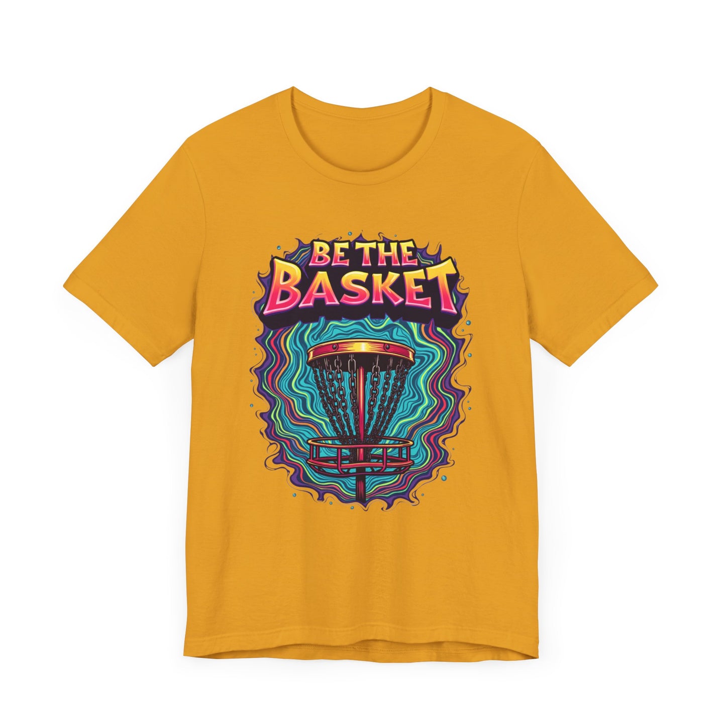 BE THE BASKET Psychedelic Design 4, Unisex T-Shirt, Disc Golf Shirt
