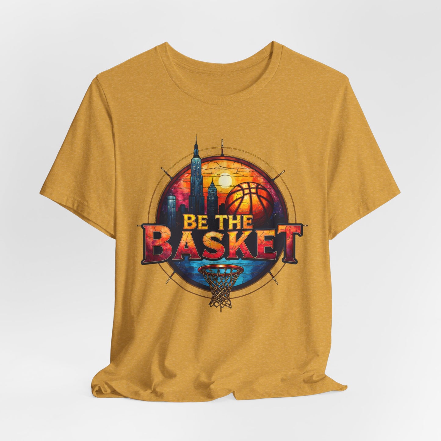 BE THE BASKET Basketball Goal Skyline Glass 2 , Basketball Unisex T-Shirt