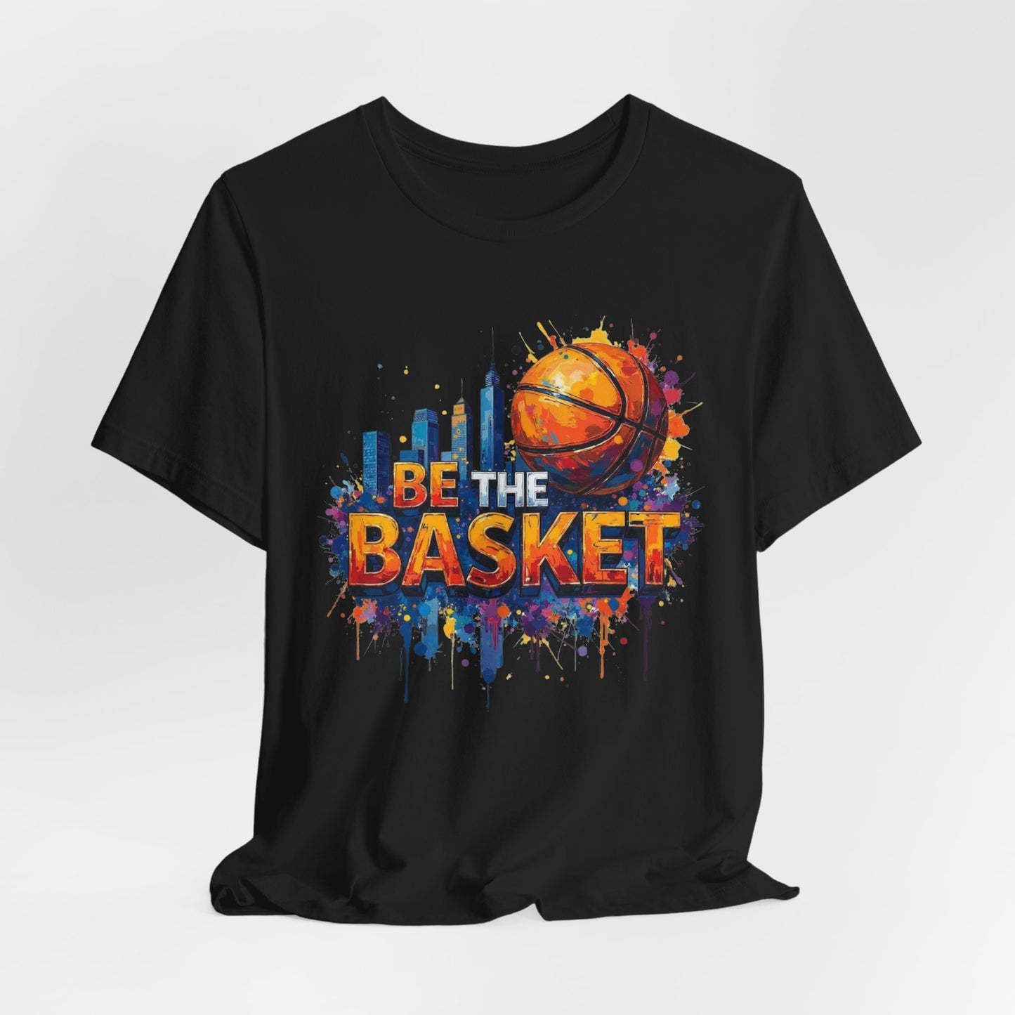 BE THE BASKET Basketball Ball Skyline 4, Basketball Unisex T-Shirt