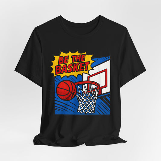 BE THE BASKET Basketball Goal Comic Strip 1, Unisex T-Shirt, Disc Golf Shirt