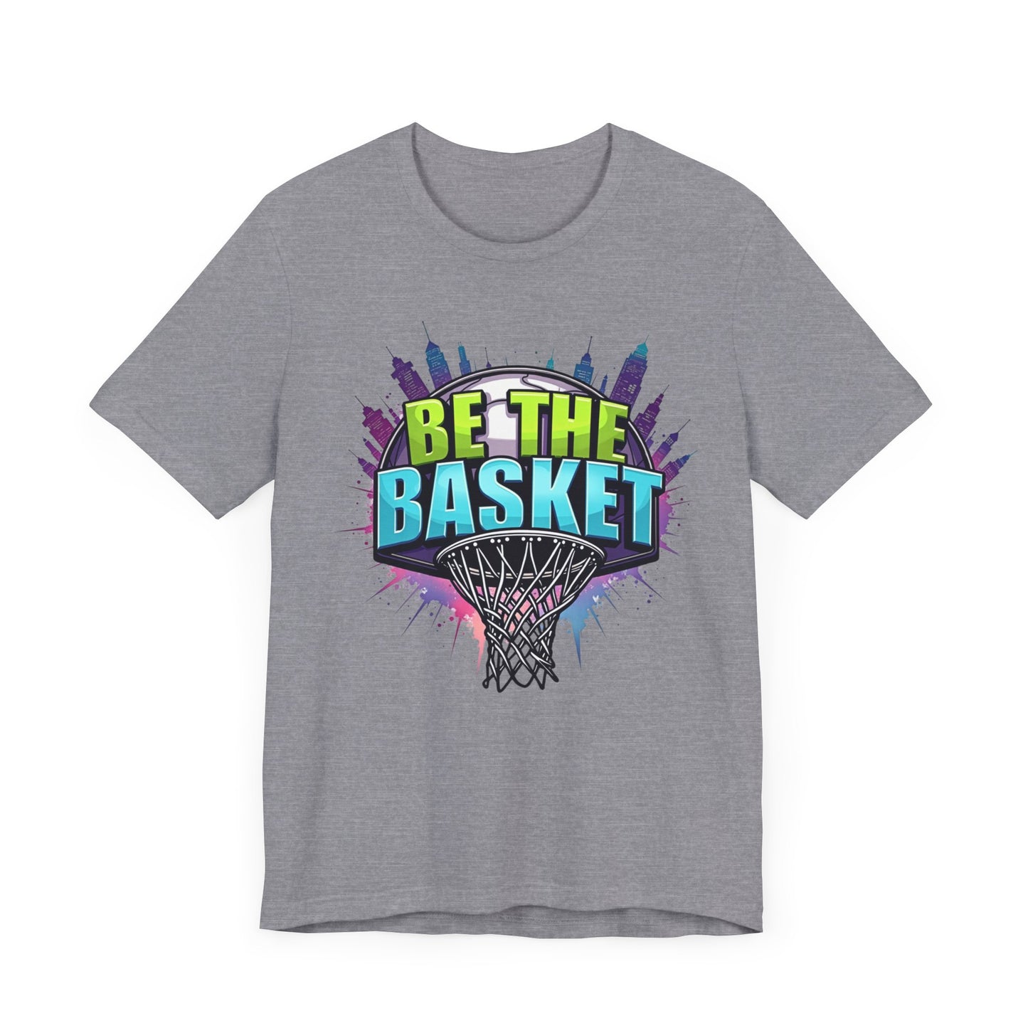 BE THE BASKET Skyline 3 Basketball Unisex T-Shirt, Basketball Shirt
