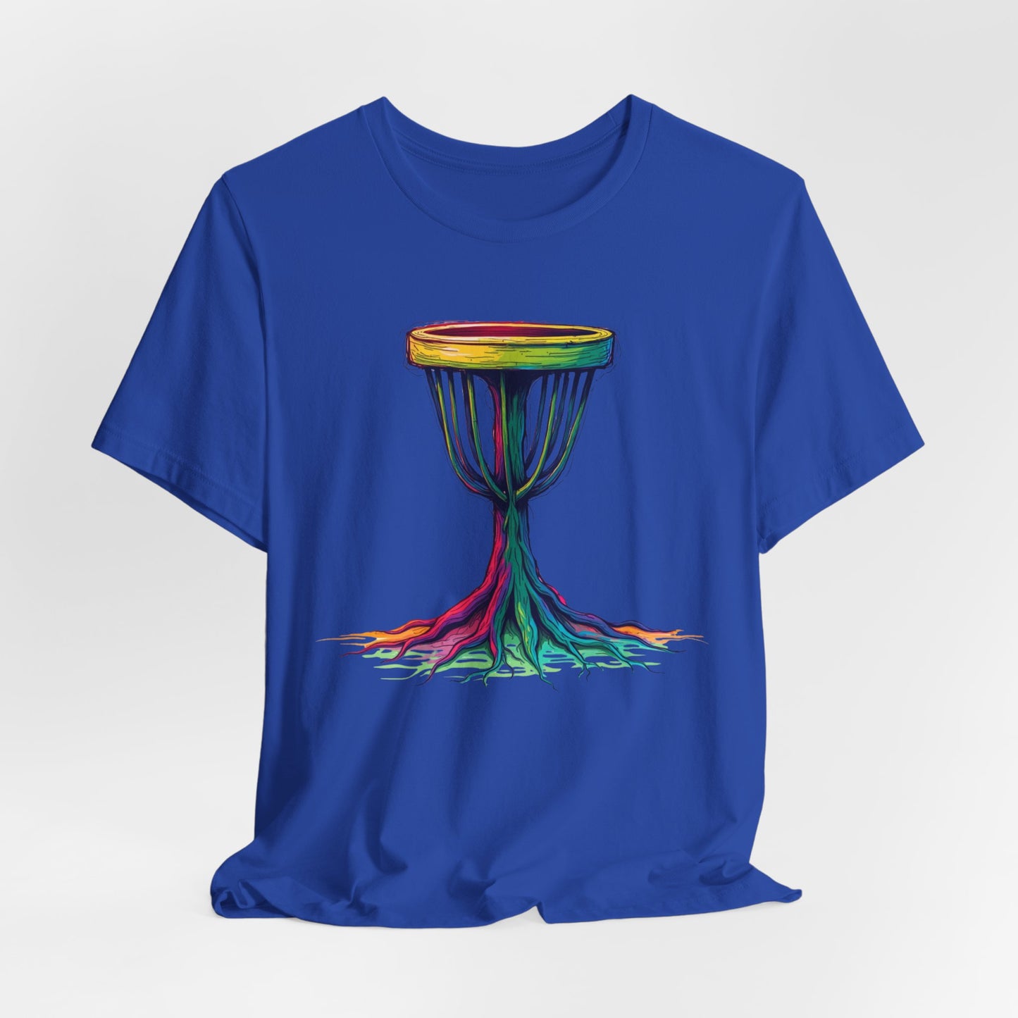 Disc Golf Tree of Life Design 1 Unisex T-Shirt, Happy Feel-Good Disc Golf Shirt
