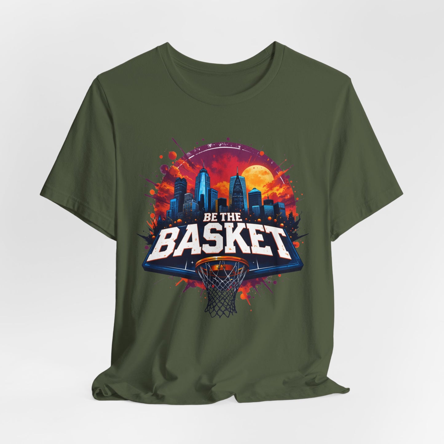 BE THE BASKET Basketball Goal Skyline , Basketball Unisex T-Shirt