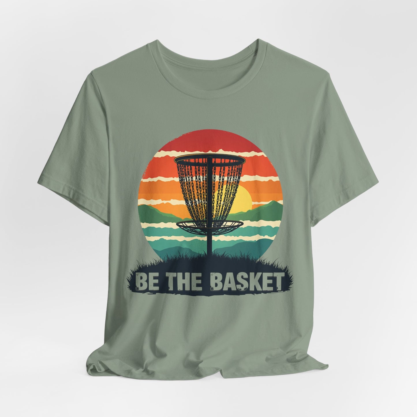 BE THE BASKET Disc Golf Retro 4, Unisex T-Shirt, Disc Golf Shirt
