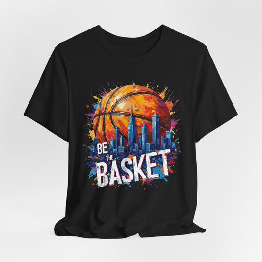 BE THE BASKET Basketball Ball Skyline 3 , Basketball Unisex T-Shirt