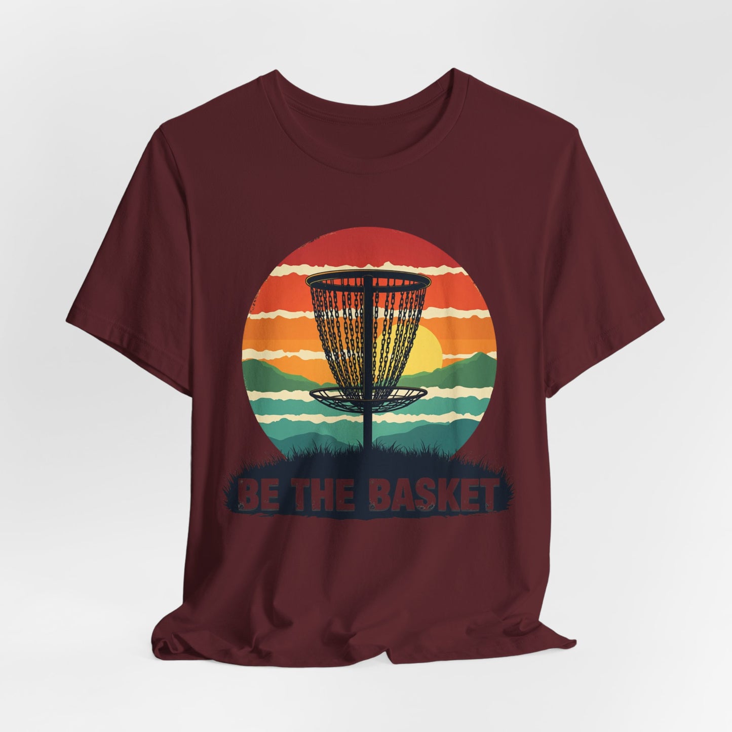 BE THE BASKET Disc Golf Retro 4, Unisex T-Shirt, Disc Golf Shirt