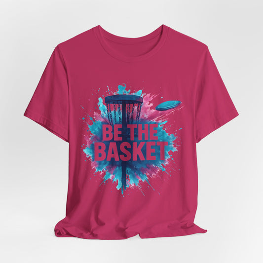 BE THE BASKET Disc Golf Basket Watercolor, Unisex T-Shirt, Disc Golf Shirt