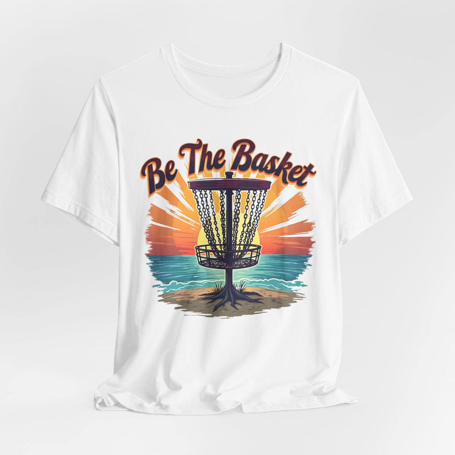 BE THE BASKET Beach Design 3 Softstyle Unisex T-shirt, Disc Golf Shirt