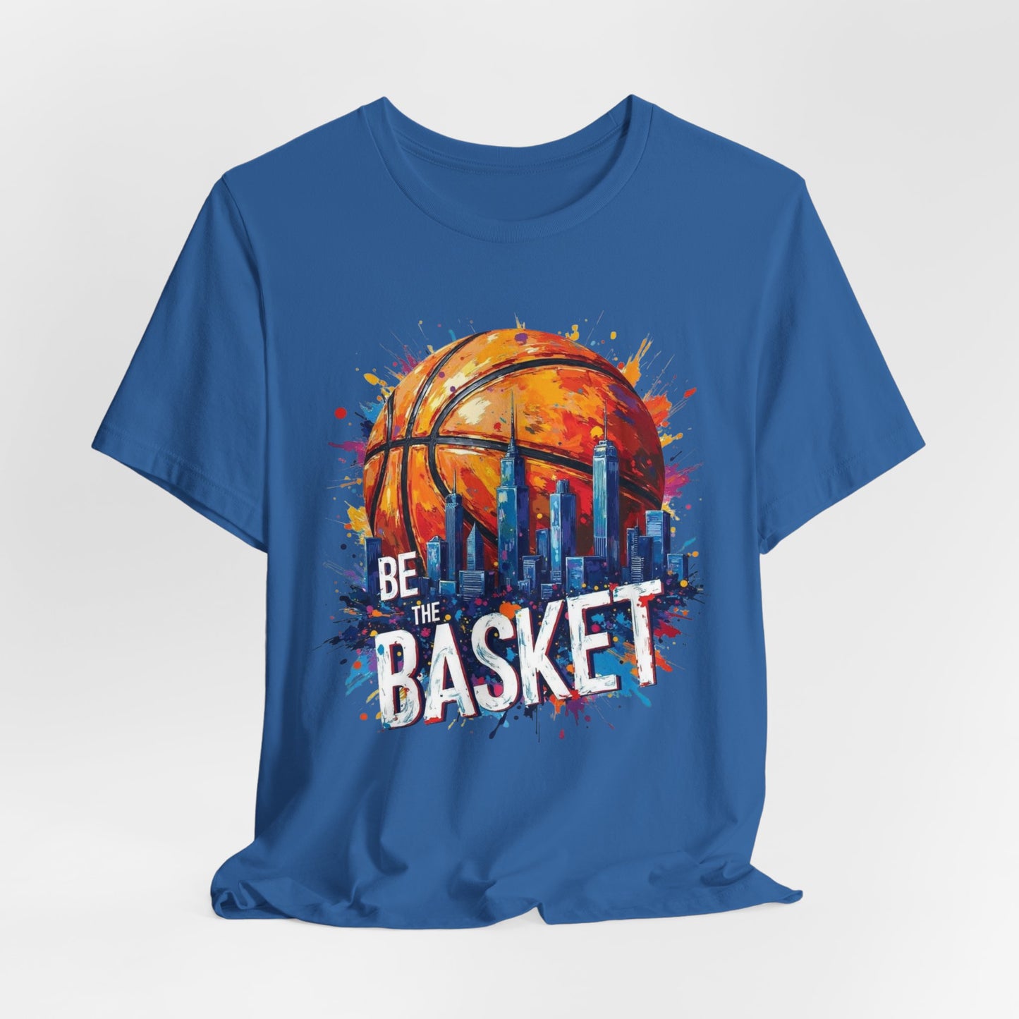 BE THE BASKET Basketball Ball Skyline 3 , Basketball Unisex T-Shirt