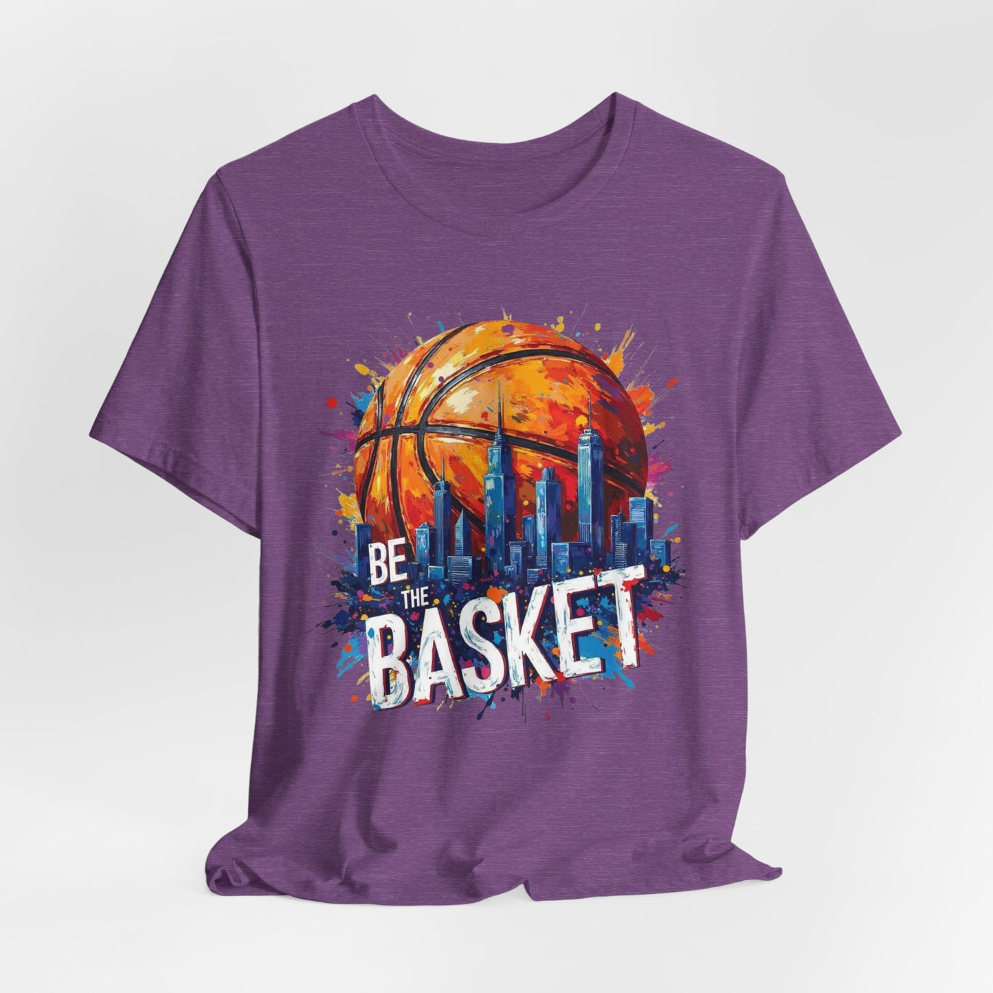 BE THE BASKET Basketball Ball Skyline 3 , Basketball Unisex T-Shirt