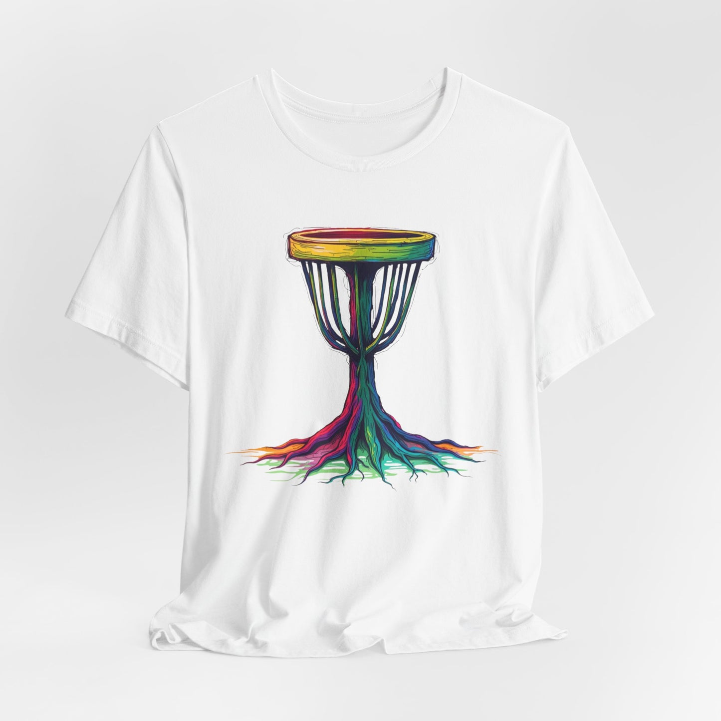 Disc Golf Tree of Life Design 1 Unisex T-Shirt, Happy Feel-Good Disc Golf Shirt