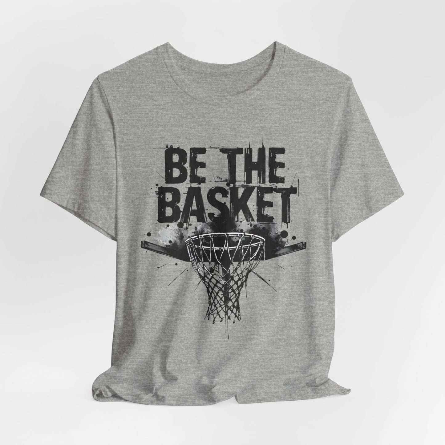 BE THE BASKET Basketball Net Distressed Black Design, Disc Golf Unisex T-Shirt