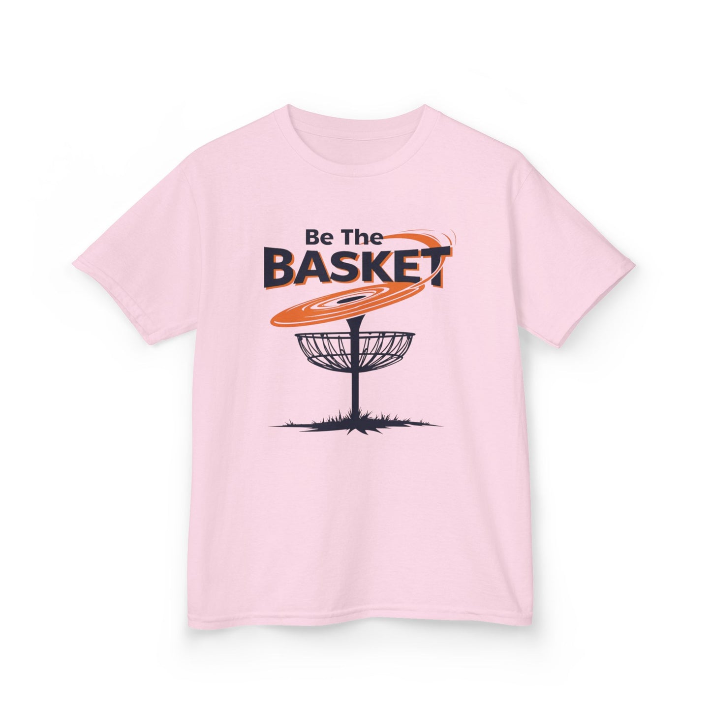 BE THE BASKET Swirl Design Kid's Disc Golf T-Shirt