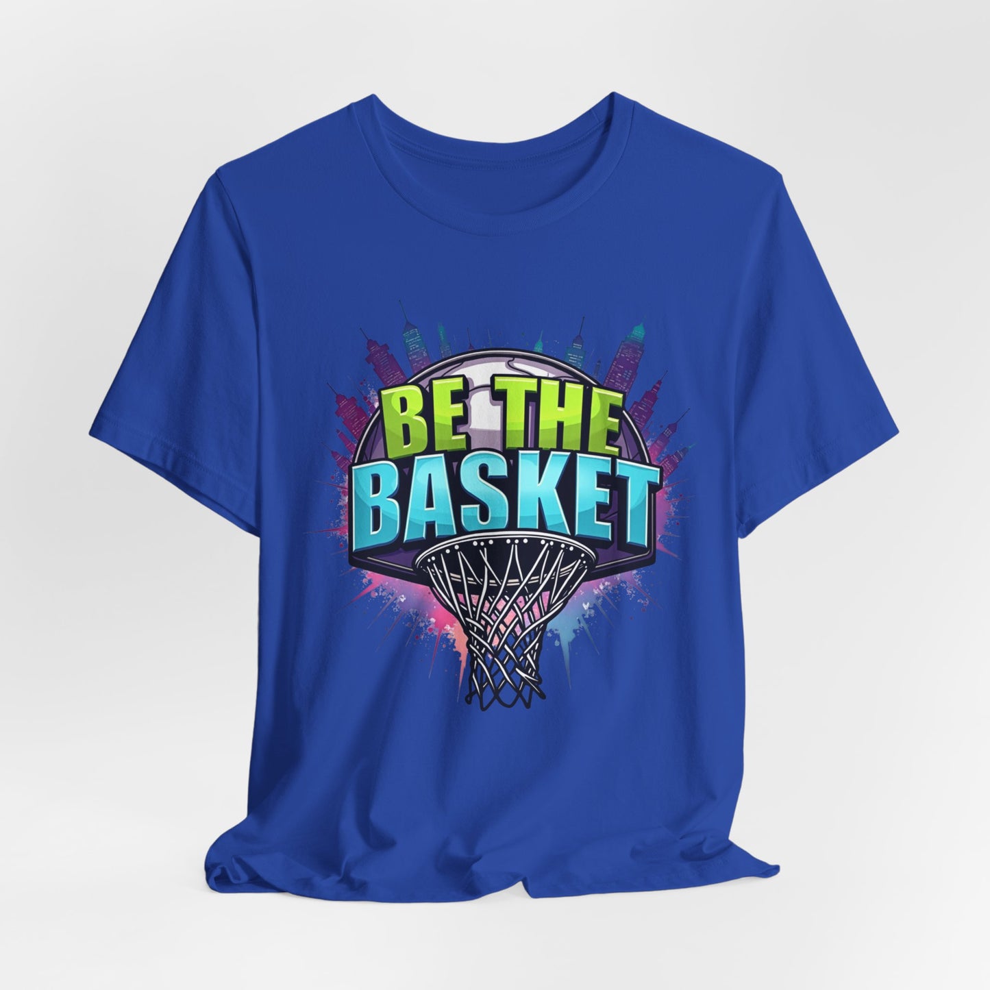 BE THE BASKET Skyline 3 Basketball Unisex T-Shirt, Basketball Shirt
