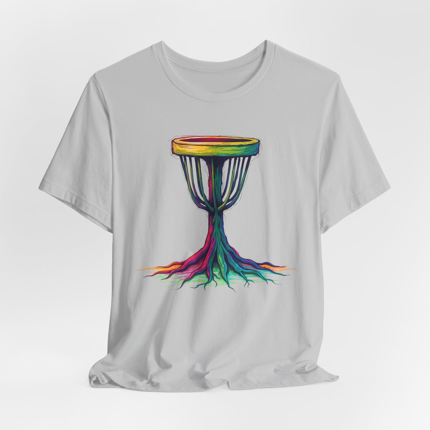 Disc Golf Tree of Life Design 1 Unisex T-Shirt, Happy Feel-Good Disc Golf Shirt
