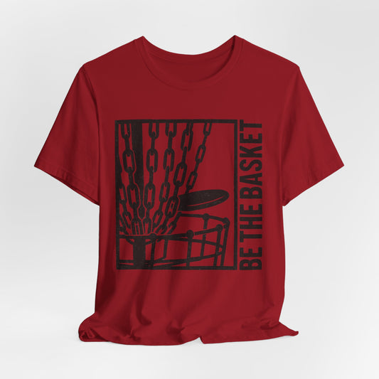 BE THE BASKET Disc Golf Basket Distressed Black 1, Unisex T-Shirt