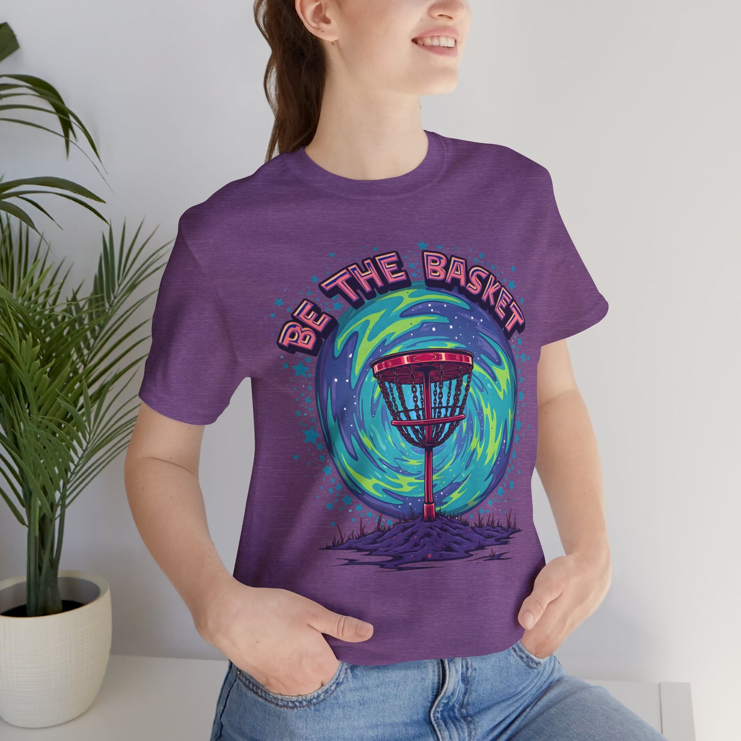 BE THE BASKET Psychedelic Design 10, Unisex T-Shirt, Disc Golf Shirt